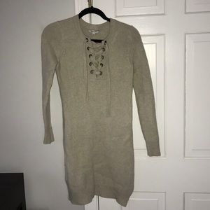 Madewell Lace Up Sweater Dress